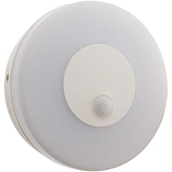 Zenitech - Hublot rond d'extérieur led 12W IP65 + détecteur de mouvement - Blanc