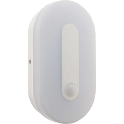 Zenitech - Hublot ovale d'extérieur led 12W IP65 + détecteur de mouvement - Blanc