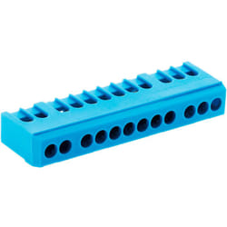 Zenitech - Bornier de terre 12 modules - bleu