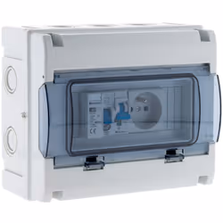 Zenitech - Coffret électrique étanche IP65 8 modules équipé + accessoires