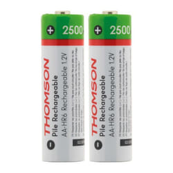 Pack 2 piles rechargeables HR06 AA 2500 mAh - Thomson