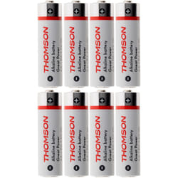 Pack de 8 piles alcalines LR06 AA 1,5V - Thomson