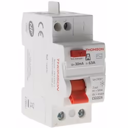 Caractéristiques de l'interrupteur différentiel Easy Connect 40A/30mA type A NF - Thomson : Modèle : interrupteur différentie ...