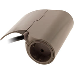 Thomson - Multiprise Schuko + 2 usb a - Marron