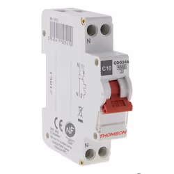 Disjoncteur à vis PH+N - 10A NF - Pouvoir de coupure 45KA - Thomson