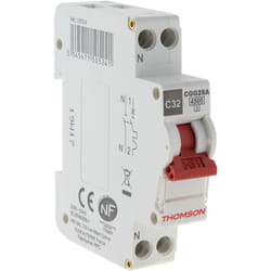 Thomson - Disjoncteur à vis ph+n - 32A nf - Pouvoir de coupure 4,5KA
