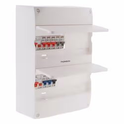 Coffret électrique pré-équipé 2 rangées + 8 disjoncteurs + 2 interrupteurs - Thomson