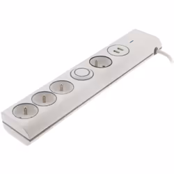 Multiprise 4 prises + 2 ports USb parafoudre Thomson Cette multiprise au design intelligent vous assure une protection optima ...