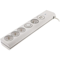 Thomson - Multiprise parafoudre 4 prises 16A + 2 usb - Blanc