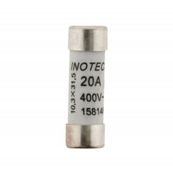 Zenitech - Lot de 3 Fusibles céramique 10.3X31.5-20A avec voyant