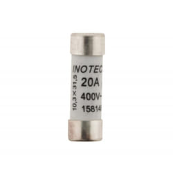 Zenitech - Lot de 3 fusibles céramique 10,3x 31,5 - 25A avec voyant nf