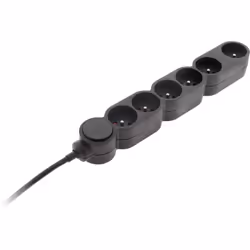 Bloc multiprise pour brancher tous vos appareils électriques. 6 prises 16A (2P+T) Cordon 3G1,5 d'une longueur de 1,5m Avec fi ...