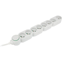 Bloc multiprise écoresponsable 8 prises 2P+T Home Green - Blanc - Zenitech