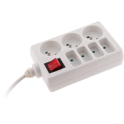 Zenitech - Bloc multiprise 4x6A + 3x16A - Blanc