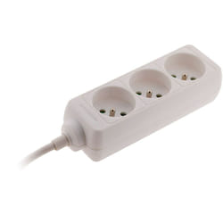 Zenitech - Bloc 3 prises 16A 2P+T - Blanc