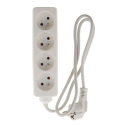 Zenitech - Bloc 4 Prises 16A Blanc