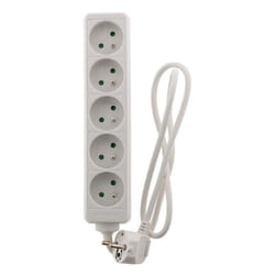 Zenitech - Bloc 5 Prises 16A Blanc