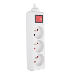 Bloc multiprise 3 prises 16A (2P+T) câble 4m - Zenitech