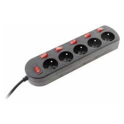 Zenitech - Multiprise Filaire, 5 Prises Noir