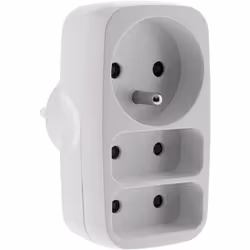 Caractéristiques de la multiprise triplite 2x2P 6A + 1x2P+T 16A - Zenitech : Modèle : multiprise triplite Couleur(s) : blanc  ...