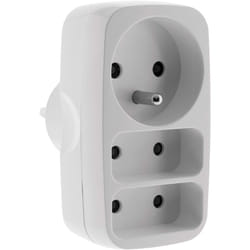 Zenitech - Triplite 1x16A + 2x6A façade - Blanc