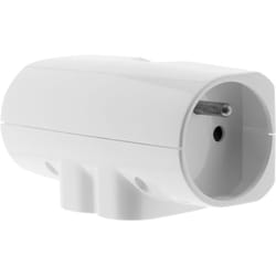 Zenitech - Multiprise 4 prises latérale - Quadriplite - 2x16A + 2x6A - Blanc