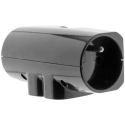 Zenitech - Multiprise 4 prises latérale pour tv écran plat - Quadriplite - 2x16A + 2x6A - Noir
