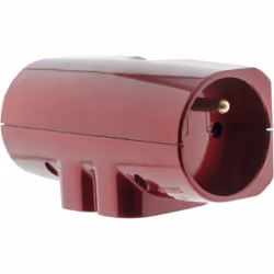 Multiprise 4 prises latérale pour TV écran plat - Quadriplite - 2x16A + 2x6A - Bordeaux/pourpre - Zenitech La multiprise 4 pr ...