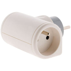 Multiprise biplite 16A rotative 180° - blanc - Zenitech