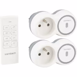 Caractéristiques du pack de prises 2300W + télécommande - Bolea - Zenitech : Modèle : pack de 2 ou 3 prises + télécommande Co ...