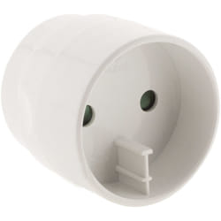 Zenitech - Adaptateur prise voyage Asie/Chine vers France/UE - prise mâle Asie vers femelle France avec terre - Blanc