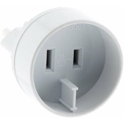 Zenitech - Adaptateur prise voyage ue vers usa - prise mâle Europe vers prise femelle usa - Blanc