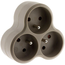 Zenitech - Triplite triangulaire 3x16A - Taupe