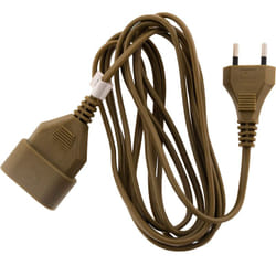 Zenitech - Prolongateur qualité HO3VVH2F 2x 0,75mm² prise 6A Or 2m