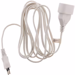 Prolongateur qualité HO3VVH2F 2x 0.75 prise 6A Blanc 10m - Zenitech Prolongateur 6A blanc, idéal pour brancher vos appareils  ...