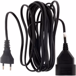 Prolongateur qualité HO3VVH2F 2x 0.75 prise 6A Noir 10m - Zenitech Prolongateur 6A noir, idéal pour brancher vos appareils él ...