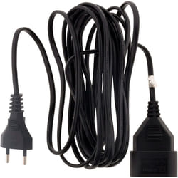 Zenitech - Prolongateur qualité HO3VVH2F 2x 0,75mm² prise 6A - Noir 10m