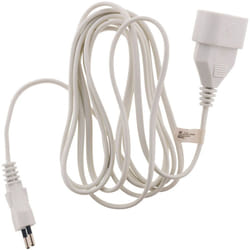 Prolongateur ménager 6A HO3VVH2F 2 x 0,75mm² - Blanc 2m - Zenitech
