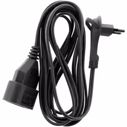 Zenitech - Rallonge électrique / Prolongateur - 6A 3m - Fiche plate - Noir