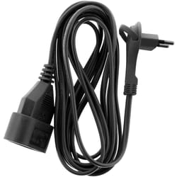 Zenitech - Rallonge électrique / Prolongateur - 6A 3m - Fiche plate - Noir