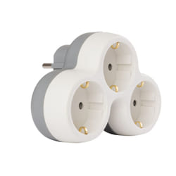 Zenitech - Triplite Schuko 16A Bolea - Blanc et Gris