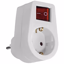 Caractéristiques de la prise Schuko 16A + interrupteur - Zenitech : Modèle : prise Schuko Couleur(s) : blanc Puissance : 2300 ...
