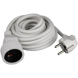 Rallonge électrique ZENITECH 3m - 3x15mm² - Blanc