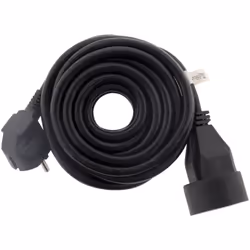 Rallonge 3m noir. HO5VV-F 3G1,5mm². Puissance maxi: 3680W sous 230V. Pour le branchements de vos appareils domestiques. Type: ...