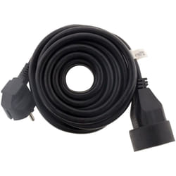 Zenitech - Prolongateur 16A 2P+T HO5VV-F 3G1,5mm² - Noir 3m