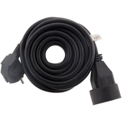 Zenitech - Prolongateur 16A 2P+T HO5VV-F 3G1,5mm² - Noir 5m