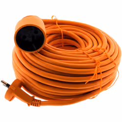 Zenitech - Rallonge Schuko 16A HO5VV-F 2x1,5mm² 25m - Orange