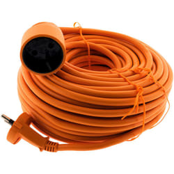 Zenitech - Rallonge Schuko 16A HO5VV-F 2x1,5mm² 25m - Orange