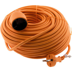Zenitech - Rallonge Schuko 16A HO5VV-F 2x1,5mm² 40m - Orange
