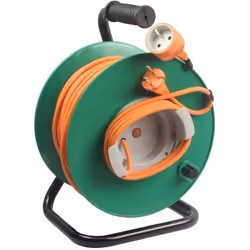 Enrouleur de cable electrique jardin L.40m HO5VVF 2X1.5, ZENITECH